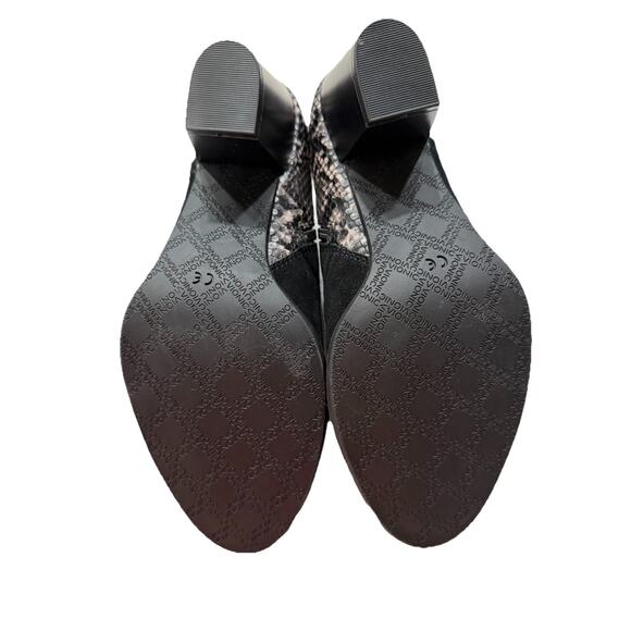 NWOB Vionic Naomi Women's Suede Snake-Print Water-Resistant Boots Black size 8 - Picture 7 of 9